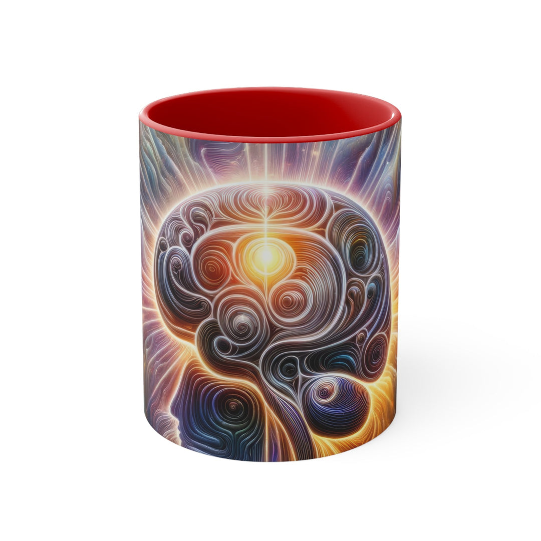 Radiant Consciousness Awakening - Accent Coffee Mug - Mug - g(0D·IO) - Red - 11oz -