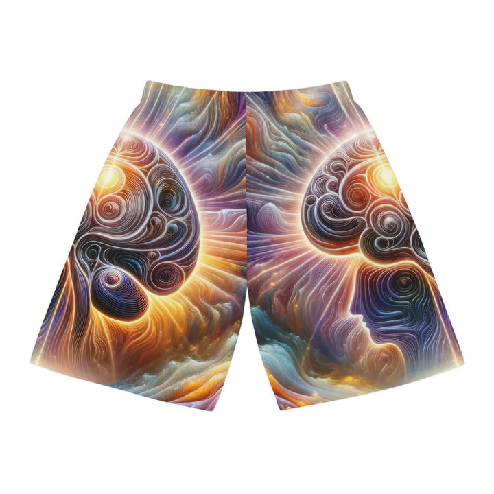 Radiant Consciousness Awakening - AOP Basketball Shorts - All Over Prints - g(0D·IO) - Seam thread color automatically matched to design - XS -