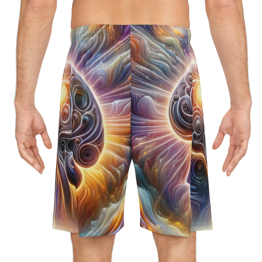 Radiant Consciousness Awakening - AOP Basketball Shorts - All Over Prints - g(0D·IO) - Seam thread color automatically matched to design - XS -
