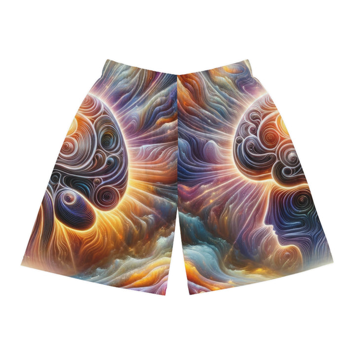 Radiant Consciousness Awakening - AOP Basketball Shorts - All Over Prints - g(0D·IO) - Seam thread color automatically matched to design - XS -