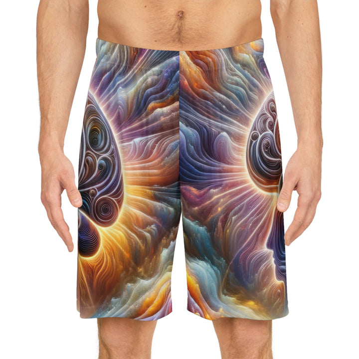 Radiant Consciousness Awakening - AOP Basketball Shorts - All Over Prints - g(0D·IO) - Seam thread color automatically matched to design - XS -