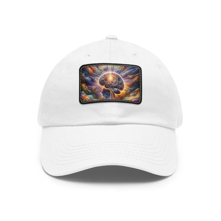 Radiant Consciousness Awakening - Dad Hat - Hats - g(0D·IO) - White / Black patch - Rectangle - One size