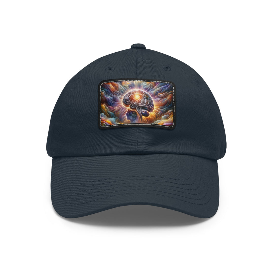 Radiant Consciousness Awakening - Dad Hat - Hats - g(0D·IO) - Navy / Black patch - Rectangle - One size