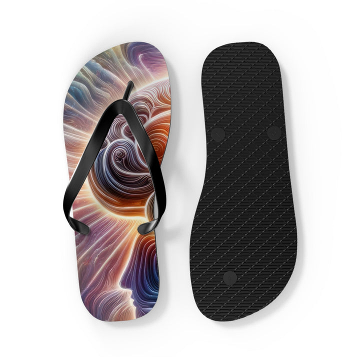 Radiant Consciousness Awakening - Flip Flops - Shoes - g(0D·IO) - XL - Black sole -