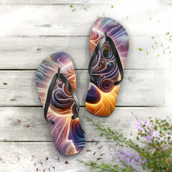 Radiant Consciousness Awakening - Flip Flops - Shoes - g(0D·IO) - XL - Black sole -