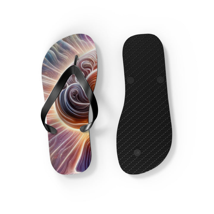 Radiant Consciousness Awakening - Flip Flops - Shoes - g(0D·IO) - XL - Black sole -