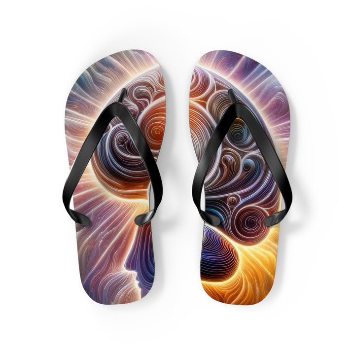 Radiant Consciousness Awakening - Flip Flops - Shoes - g(0D·IO) - M - Black sole -