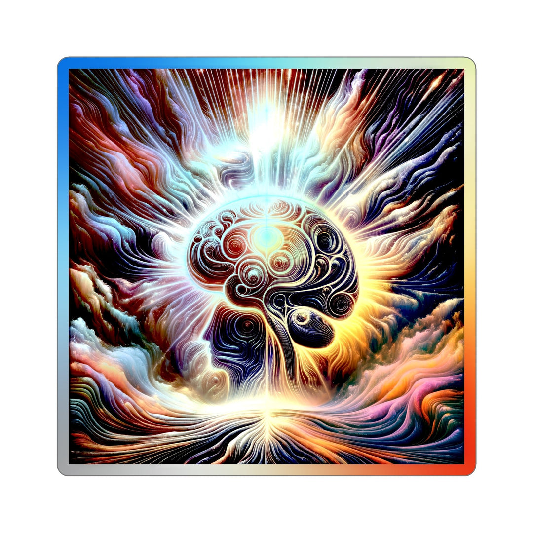 Radiant Consciousness Awakening - Holographic Die-Cut Sticker - Paper products - g(0D·IO) - 6" × 6" - Die-Cut - Holographic