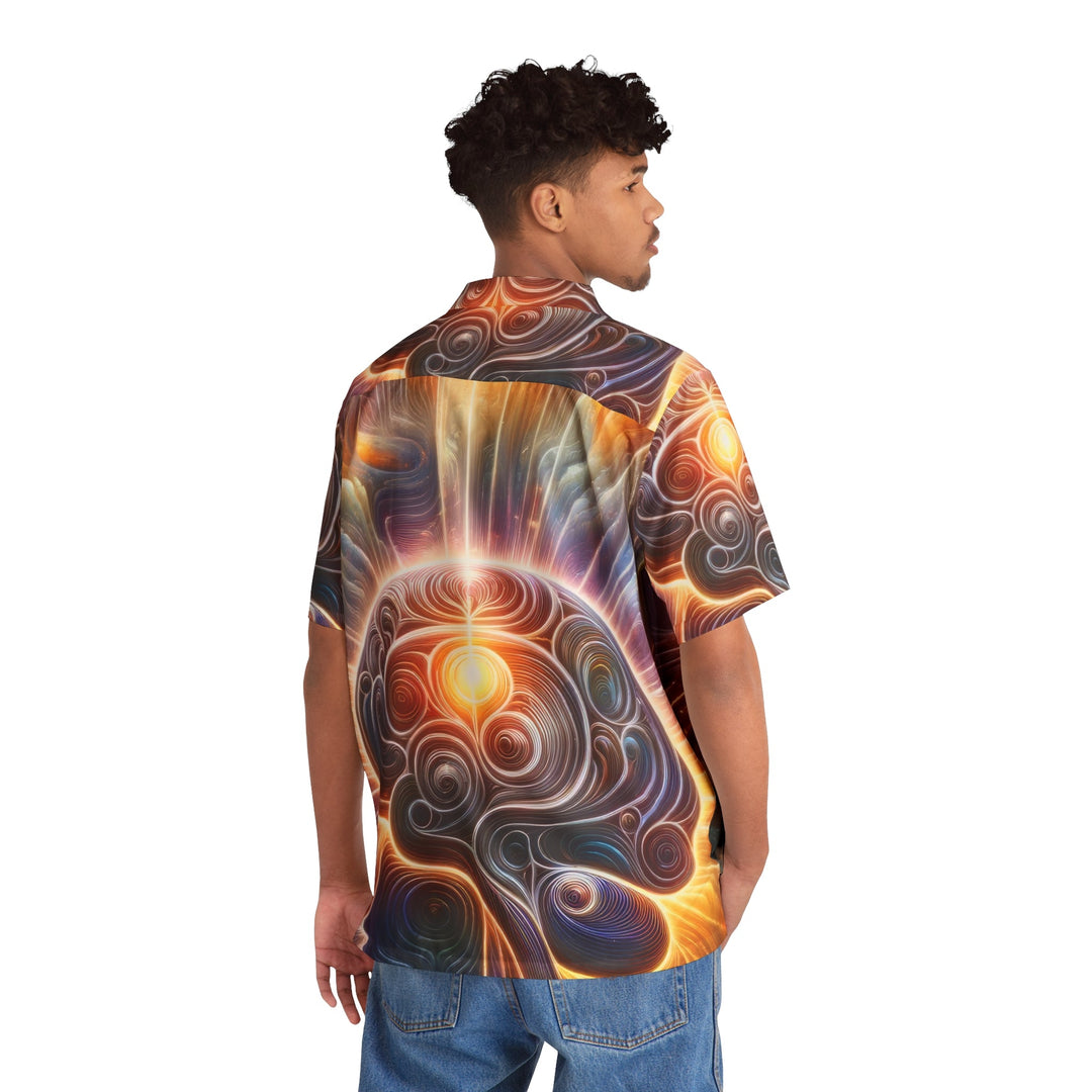 Radiant Consciousness Awakening - Men's Hawaiian Shirt - All Over Prints - g(0D·IO) - S - Black -
