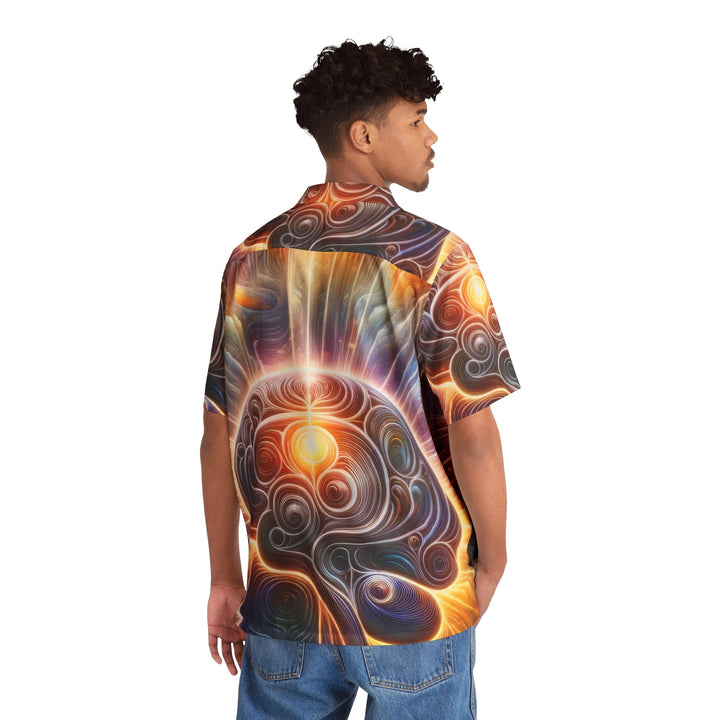 Radiant Consciousness Awakening - Men's Hawaiian Shirt - All Over Prints - g(0D·IO) - S - Black -