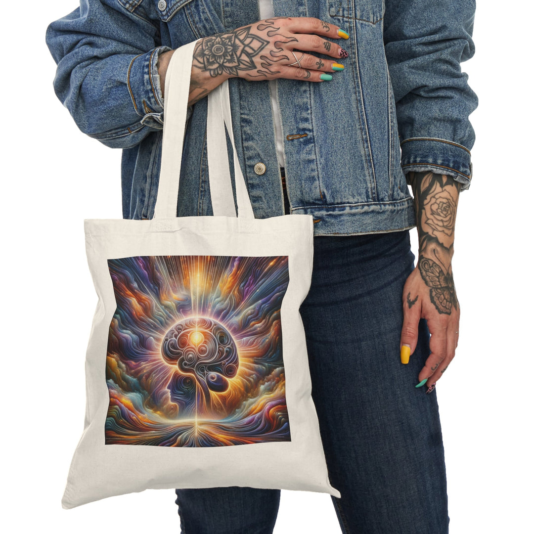 Radiant Consciousness Awakening - Natural Tote Bag - Bags - g(0D·IO) - 15" x 16" - Natural -
