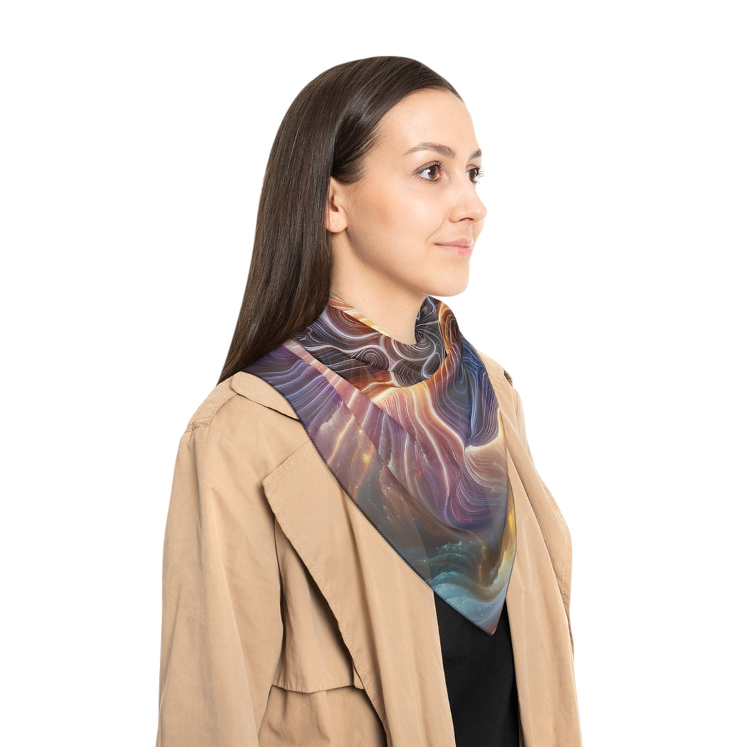 Radiant Consciousness Awakening - Poly Scarf - Accessories - g(0D·IO) - Poly chiffon - 50" × 50" -