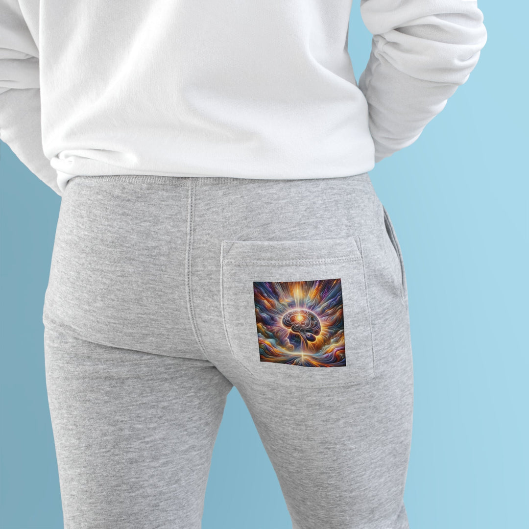 Radiant Consciousness Awakening - Premium Fleece Joggers - Trousers - g(0D·IO) - Charcoal Heather - M -