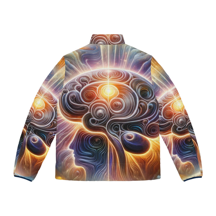 Radiant Consciousness Awakening - Puffer Jacket - All Over Prints - g(0D·IO) - S - Black zipper -