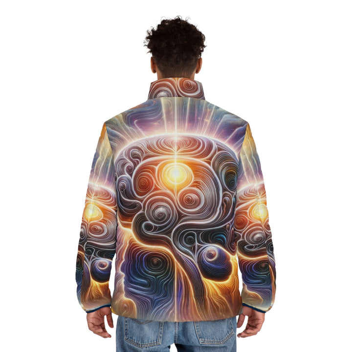 Radiant Consciousness Awakening - Puffer Jacket - All Over Prints - g(0D·IO) - S - Black zipper -