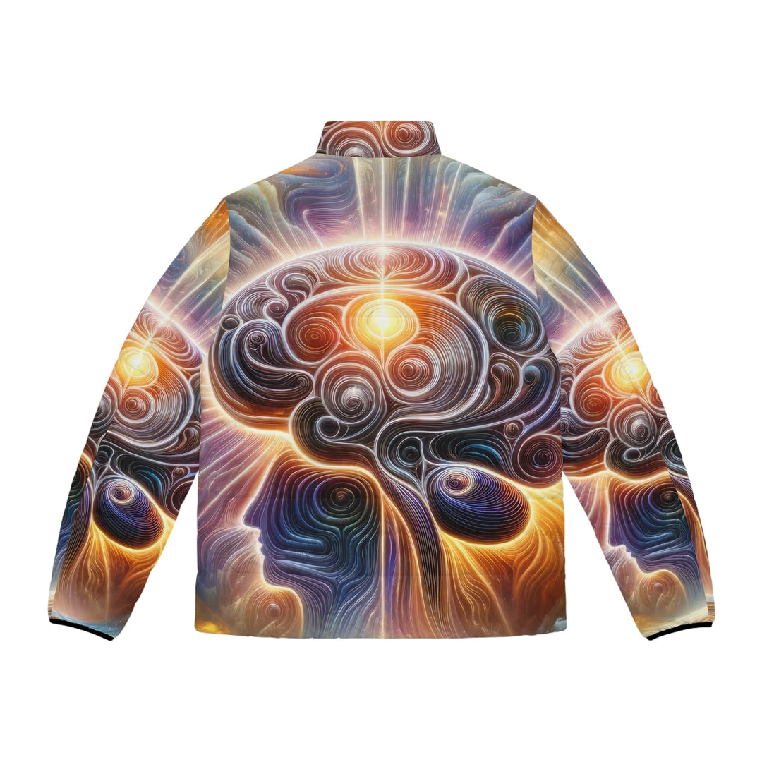 Radiant Consciousness Awakening - Puffer Jacket - All Over Prints - g(0D·IO) - S - Black zipper -