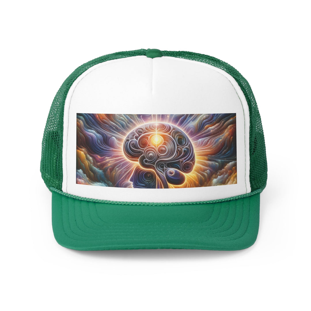 Radiant Consciousness Awakening - Trucker Hat - Hats - g(0D·IO) - Green - One size -