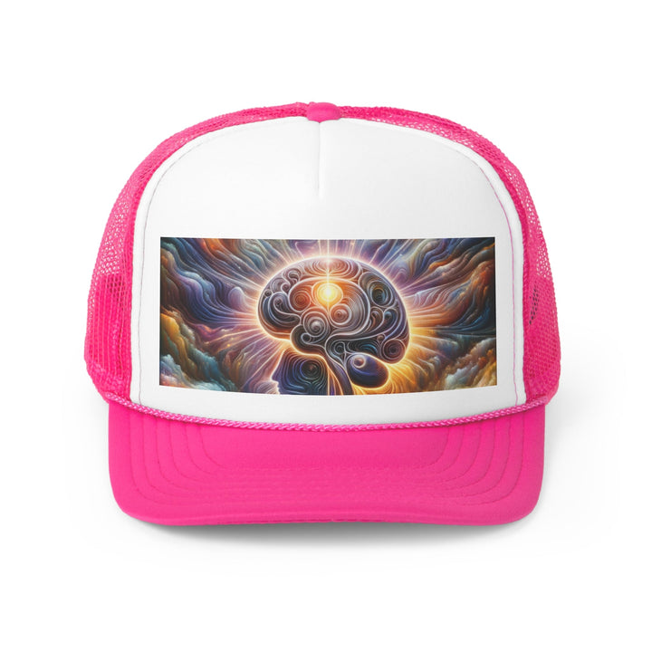 Radiant Consciousness Awakening - Trucker Hat - Hats - g(0D·IO) - Pink - One size -