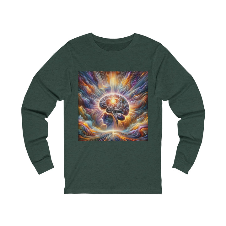 Radiant Consciousness Awakening - Unisex Jersey Long Sleeve Tee - Long-sleeve - g(0D·IO) - S - Heather Forest -