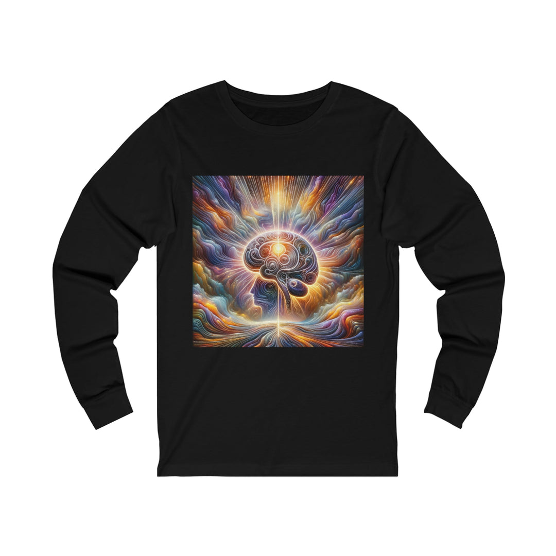 Radiant Consciousness Awakening - Unisex Jersey Long Sleeve Tee - Long-sleeve - g(0D·IO) - S - Black -