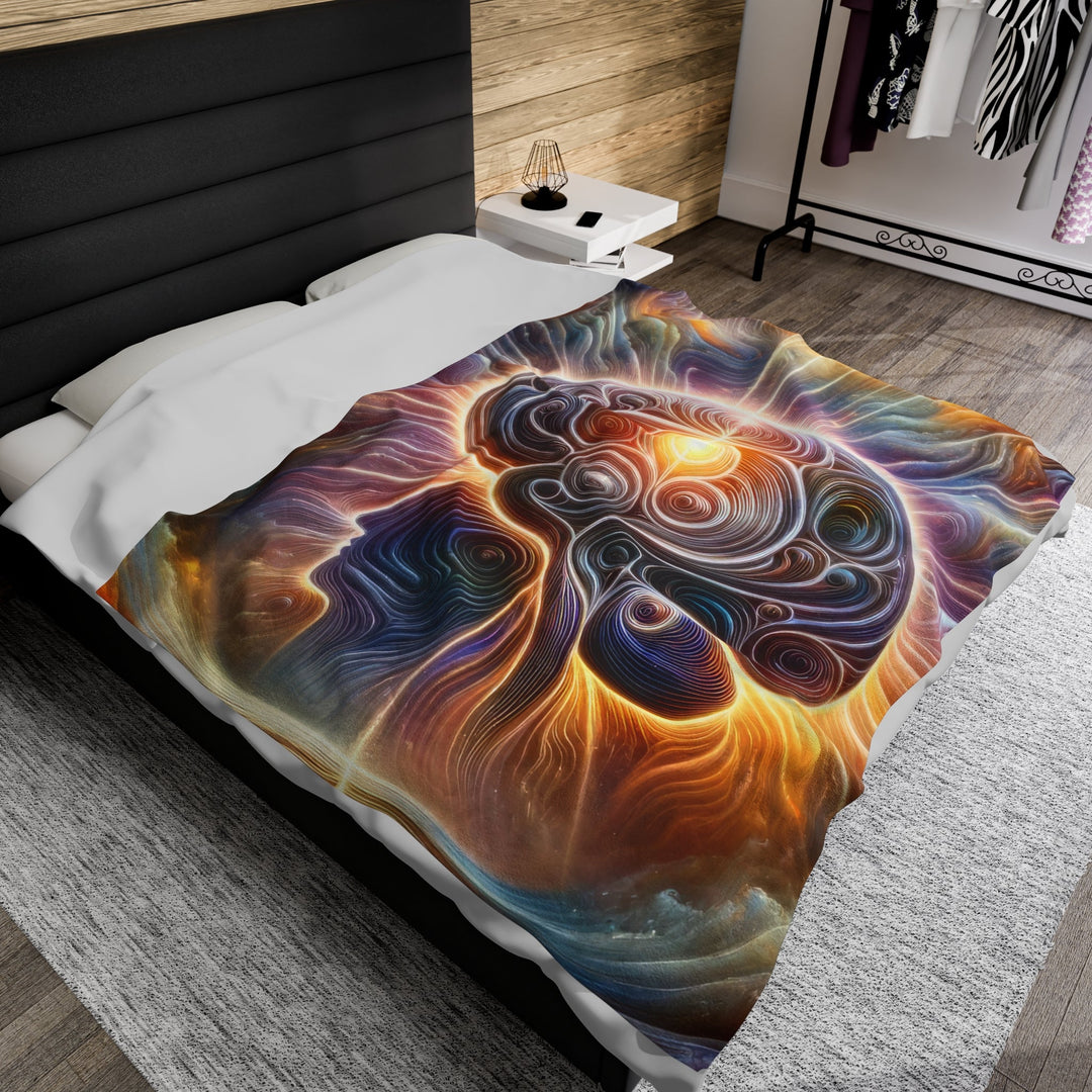 Radiant Consciousness Awakening - Velveteen Plush Blanket - All Over Prints - g(0D·IO) - 30" × 40" - -