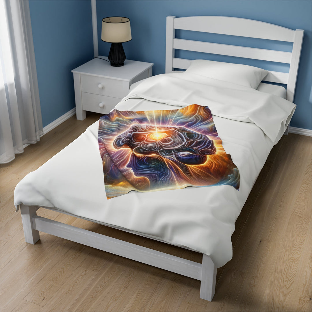 Radiant Consciousness Awakening - Velveteen Plush Blanket - All Over Prints - g(0D·IO) - 30" × 40" - -