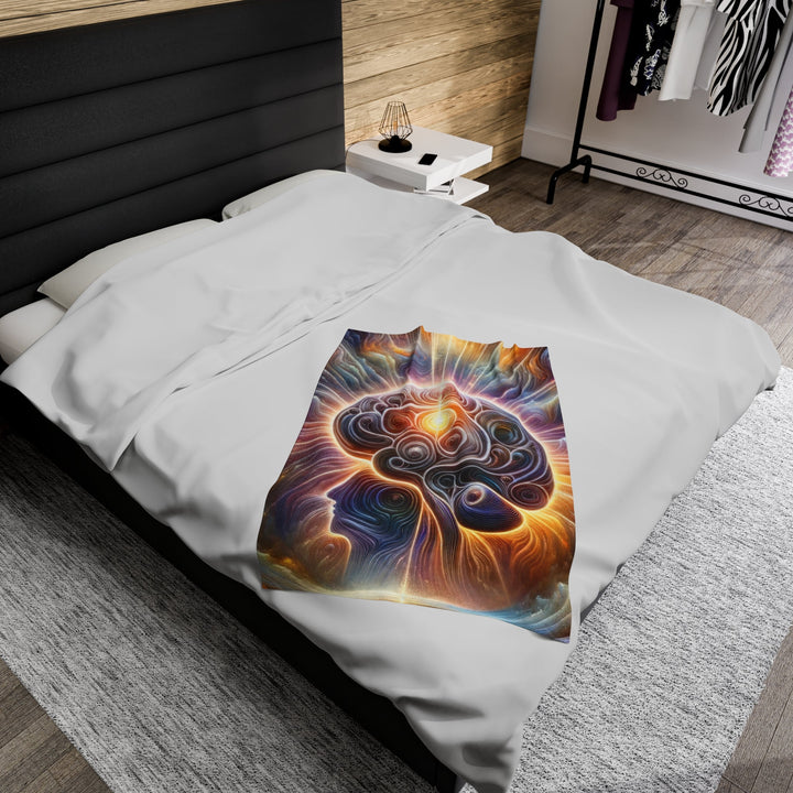 Radiant Consciousness Awakening - Velveteen Plush Blanket - All Over Prints - g(0D·IO) - 30" × 40" - -