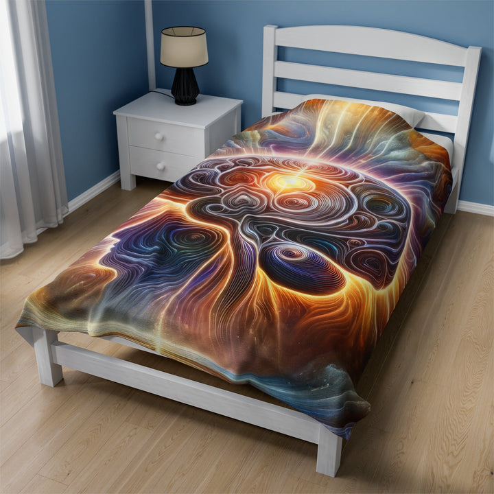 Radiant Consciousness Awakening - Velveteen Plush Blanket - All Over Prints - g(0D·IO) - 30" × 40" - -