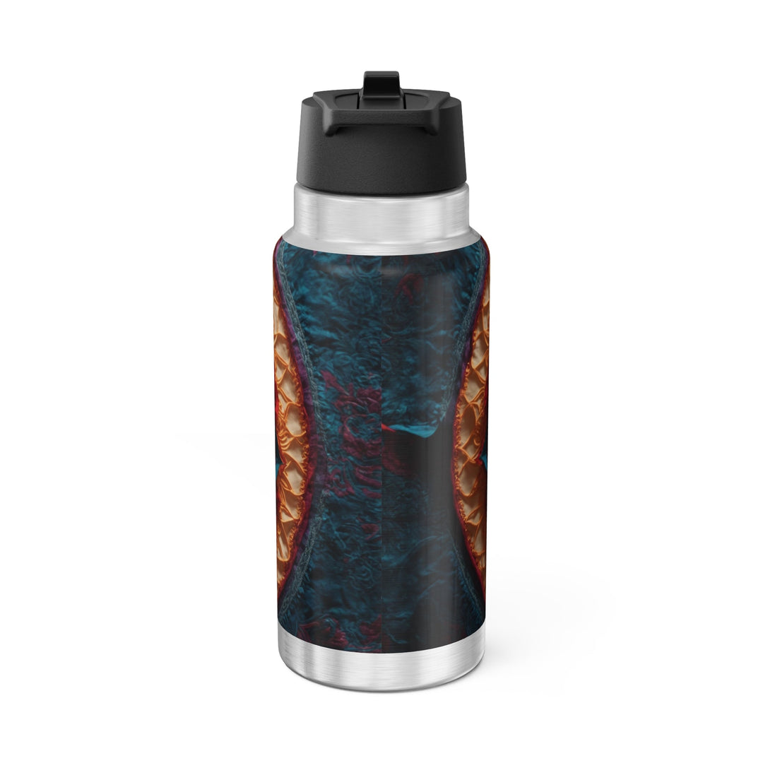 Radiant Floral Mandala - Gator Tumbler 32oz - Mug - g(0D·IO) - Silver - 32oz -