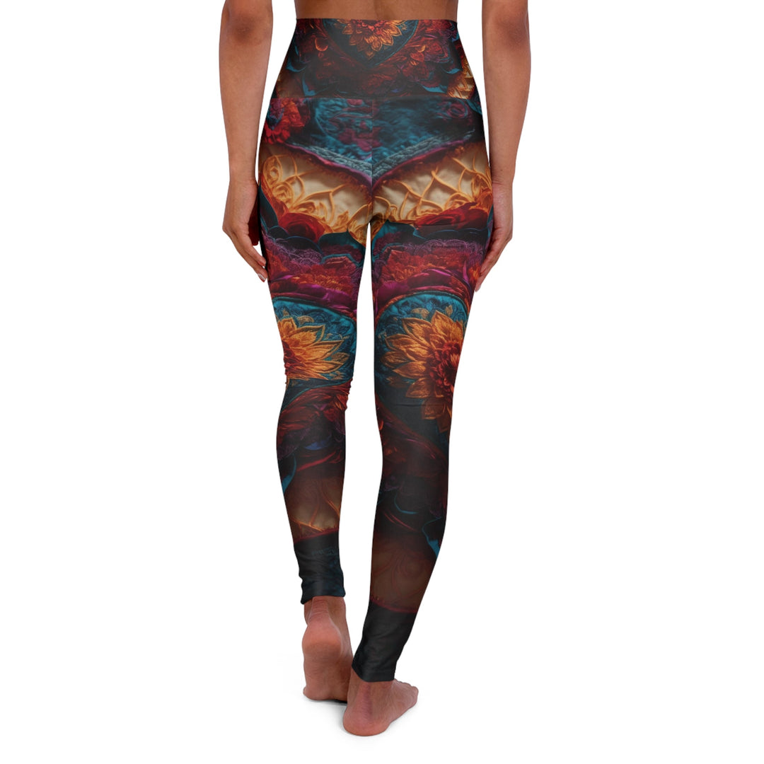 Radiant Floral Mandala - High Waisted AOP Yoga Leggings - All Over Prints - g(0D·IO) - XS - -