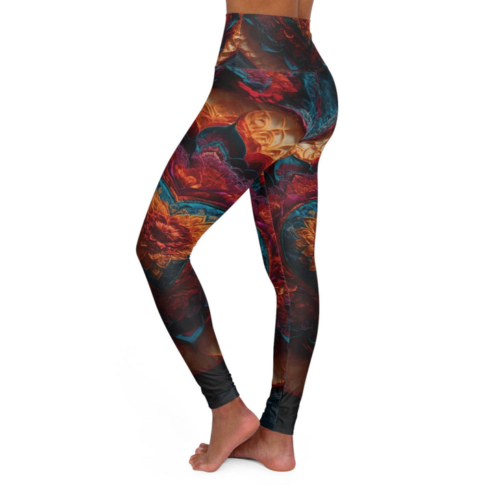 Radiant Floral Mandala - High Waisted AOP Yoga Leggings - All Over Prints - g(0D·IO) - XS - -