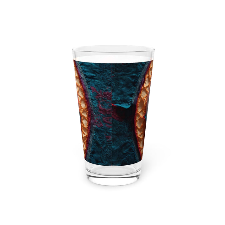 Radiant Floral Mandala - Pint Glass - Mug - g(0D·IO) - 16oz - -