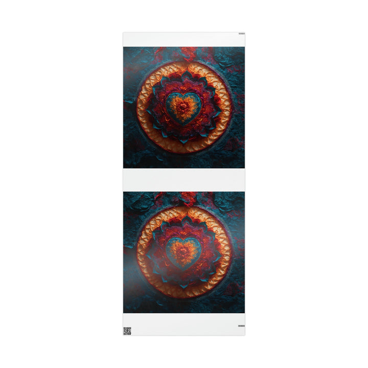 Radiant Floral Mandala - Wrapping Paper - Home Decor - g(0D·IO) - 30'' x 72'' - Glossy -