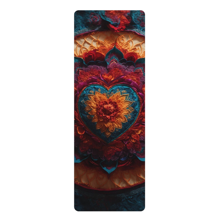 Radiant Floral Mandala - Yoga Mat - Home Decor - g(0D·IO) - 24” x 68” - -