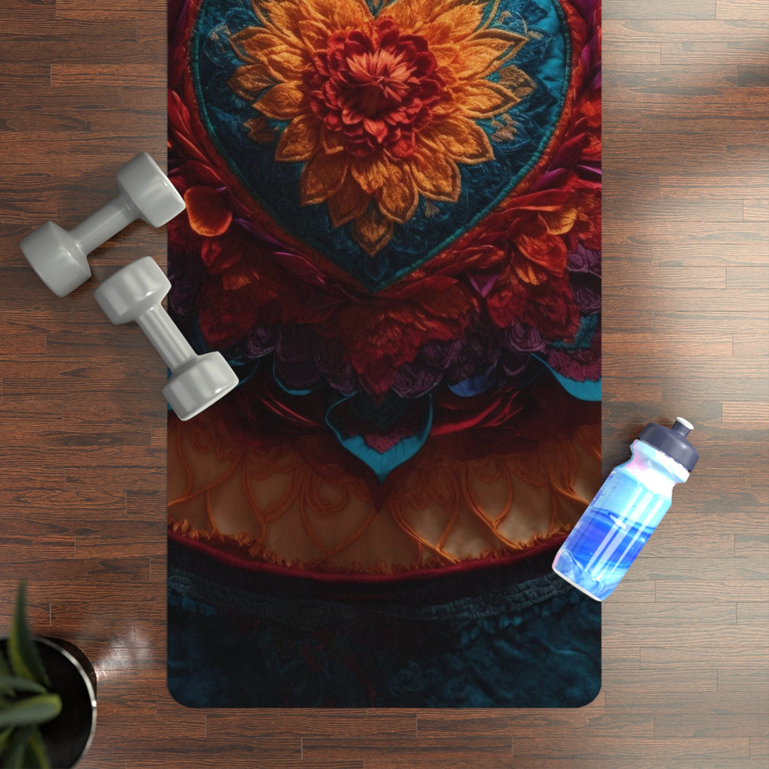 Radiant Floral Mandala - Yoga Mat - Home Decor - g(0D·IO) - 24” x 68” - -