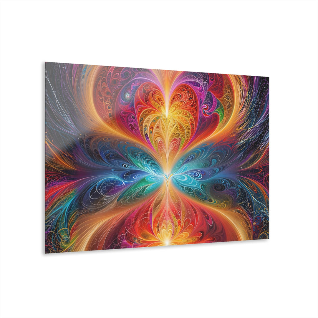 Radiant Fractal Blossom - Acrylic Prints (French Cleat Hanging) - Home Decor - g(0D·IO) - 36" x 24" (Horizontal) - 0.25'' -
