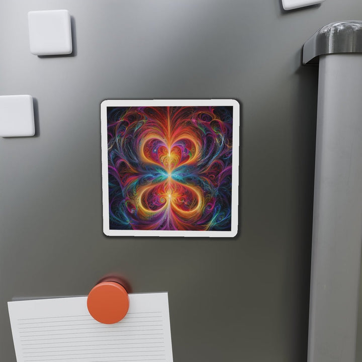 Radiant Fractal Blossom - Die-cut Magnet - Home Decor - g(0D·IO) - 6 × 6" - Die-Cut - 1 pc
