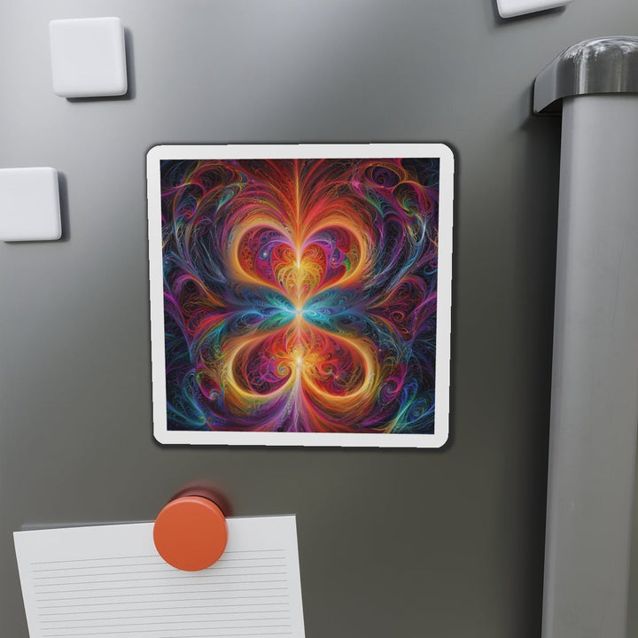 Radiant Fractal Blossom - Die-cut Magnet - Home Decor - g(0D·IO) - 6 × 6" - Die-Cut - 1 pc