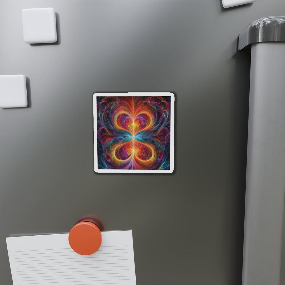 Radiant Fractal Blossom - Die-cut Magnet - Home Decor - g(0D·IO) - 6 × 6" - Die-Cut - 1 pc