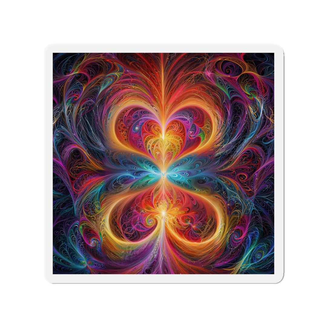 Radiant Fractal Blossom - Die-cut Magnet - Home Decor - g(0D·IO) - 6 × 6" - Die-Cut - 1 pc