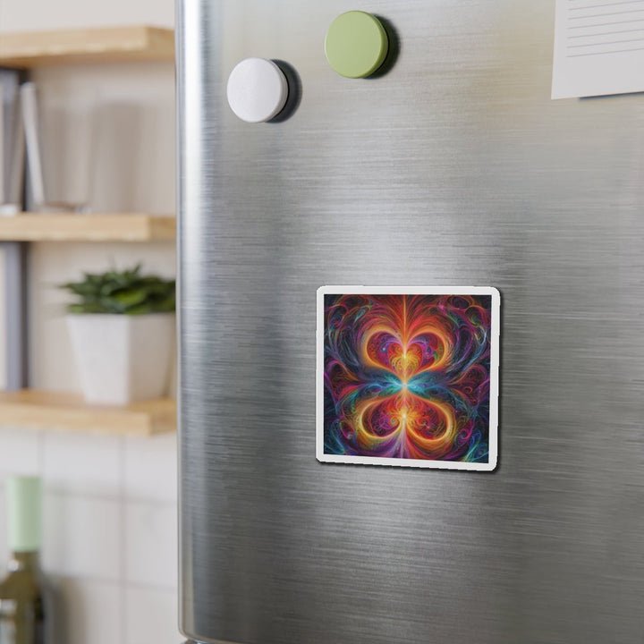 Radiant Fractal Blossom - Die-cut Magnet - Home Decor - g(0D·IO) - 6 × 6" - Die-Cut - 1 pc