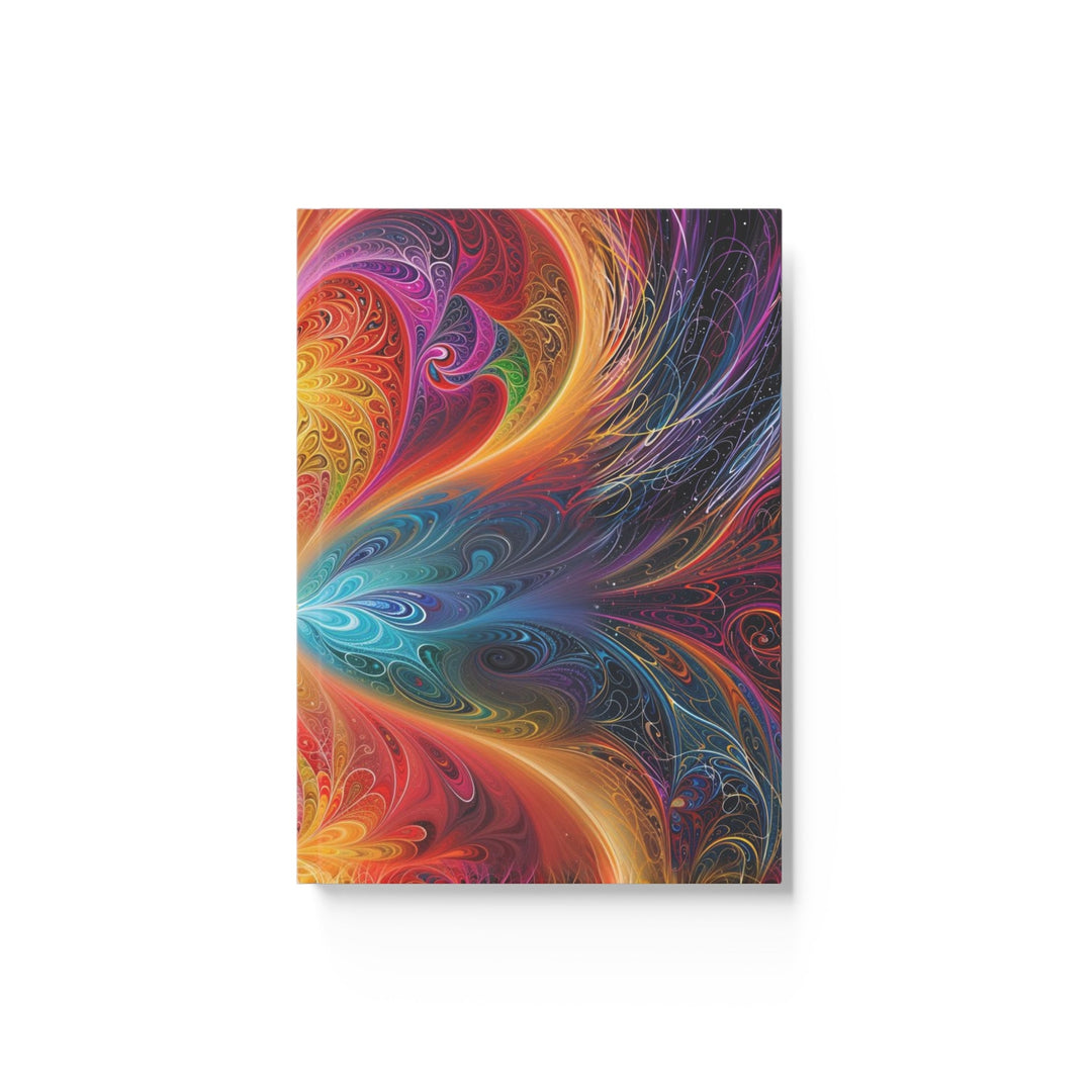 Radiant Fractal Blossom - Hard Backed Journal - Paper products - g(0D·IO) - Graph - A5 - White