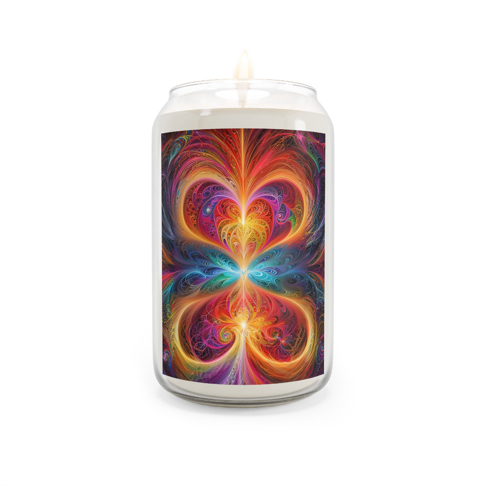Radiant Fractal Blossom - Scented Candle - Home Decor - g(0D·IO) - Sea Breeze - 13.75oz -