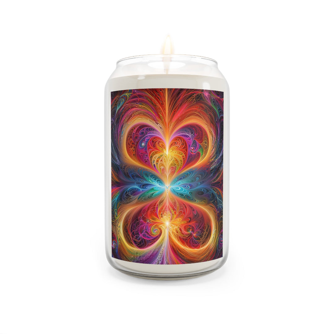 Radiant Fractal Blossom - Scented Candle - Home Decor - g(0D·IO) - Comfort Spice - 13.75oz -