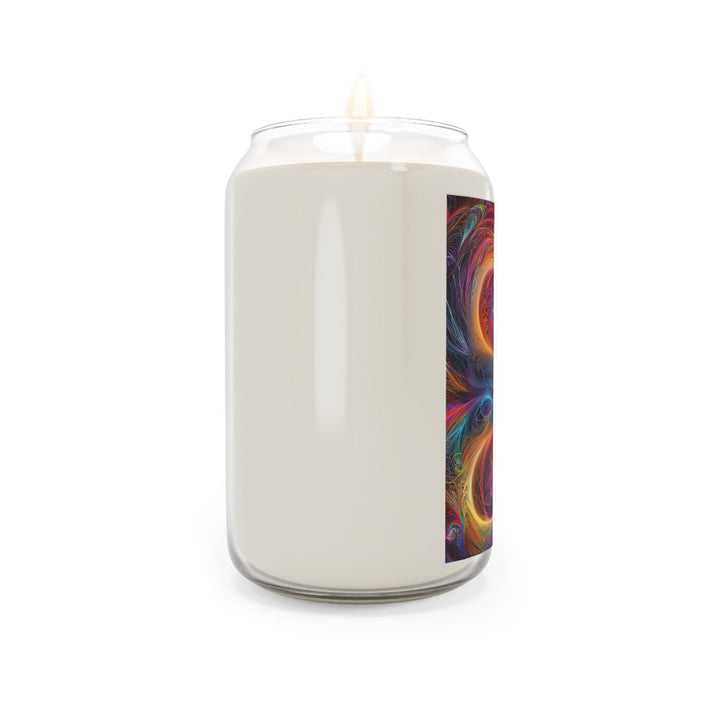 Radiant Fractal Blossom - Scented Candle - Home Decor - g(0D·IO) - Vanilla Bean - 13.75oz -