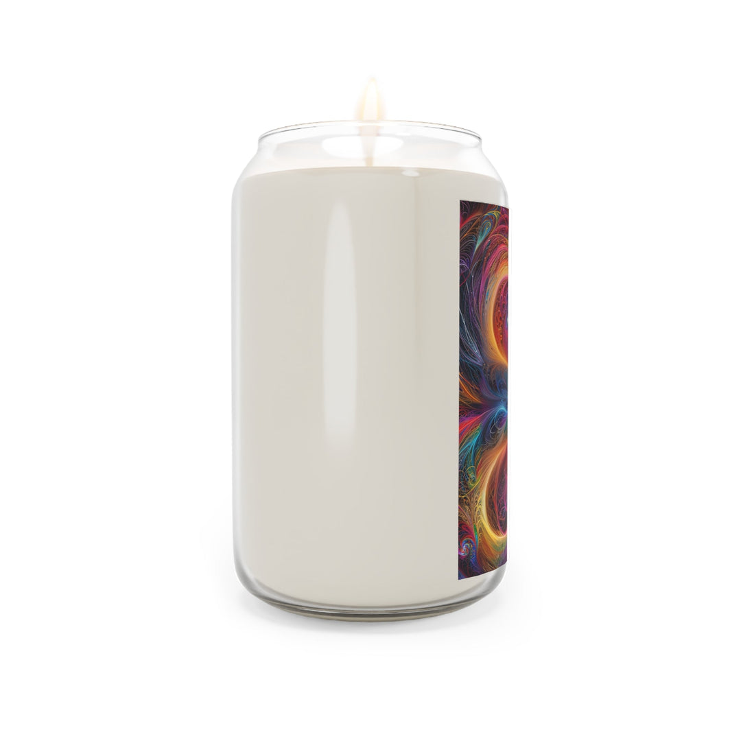 Radiant Fractal Blossom - Scented Candle - Home Decor - g(0D·IO) - Vanilla Bean - 13.75oz -