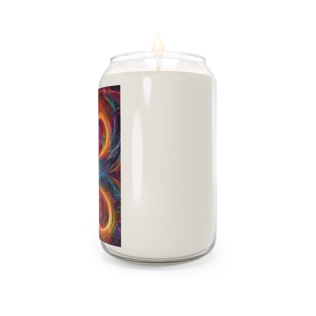 Radiant Fractal Blossom - Scented Candle - Home Decor - g(0D·IO) - Vanilla Bean - 13.75oz -