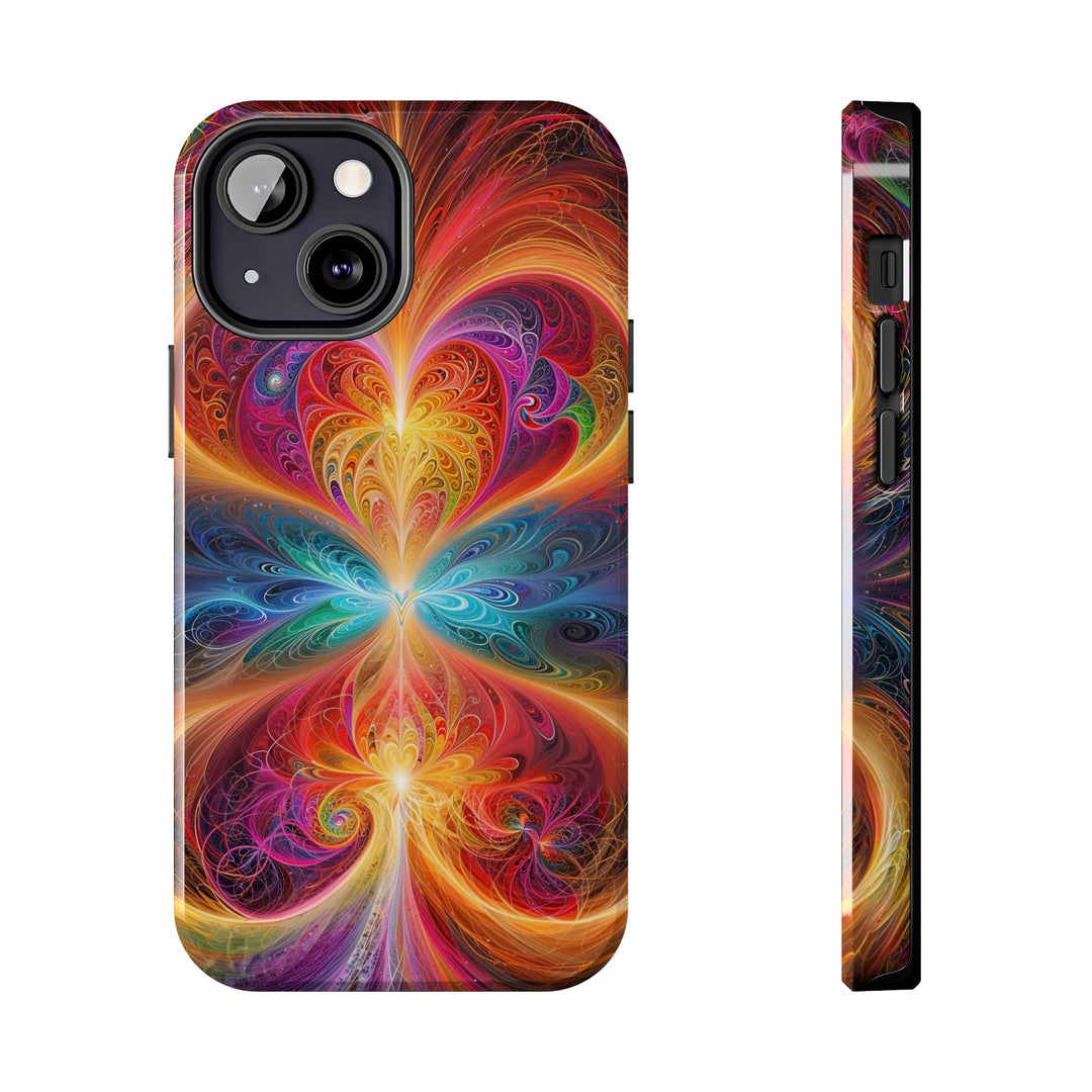 Radiant Fractal Blossom - Tough Phone Case - Phone Case - g(0D·IO) - iPhone 13 Mini - -