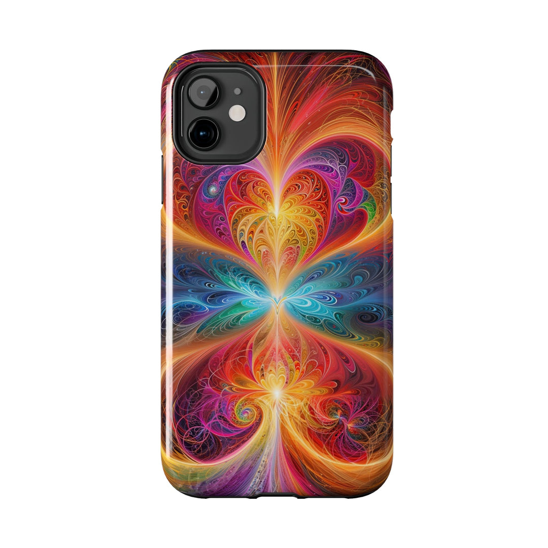 Radiant Fractal Blossom - Tough Phone Case - Phone Case - g(0D·IO) - iPhone 13 Mini - -