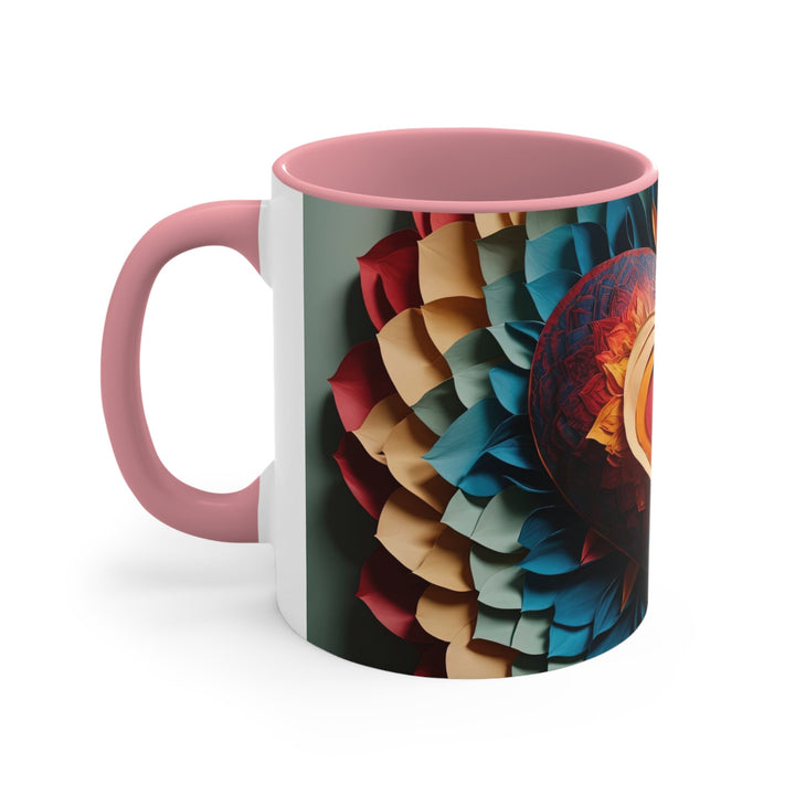 Radiant Heart Bloom - Accent Coffee Mug - Mug - g(0D·IO) - Pink - 11oz -